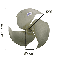 Aspa Para Minisplit, Condensador, 1 Tonelada, Diámetro Exterior 40.3 Cm, Ancho 8.7 Cm, Flecha 5/16, Derecha, 3 Hojas-10333414