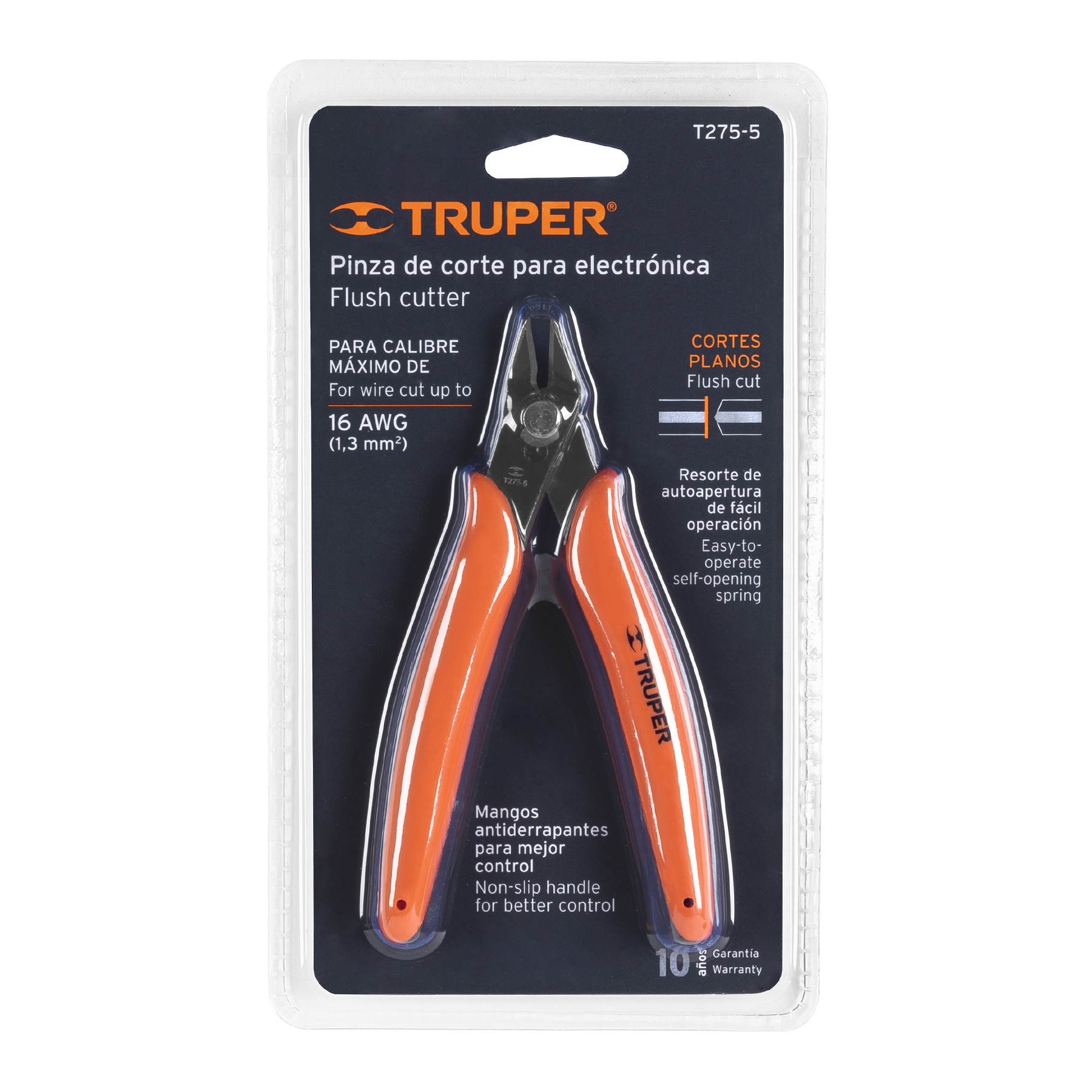 Pinza para electrónica, 5', de corte - T275-5 / 17314