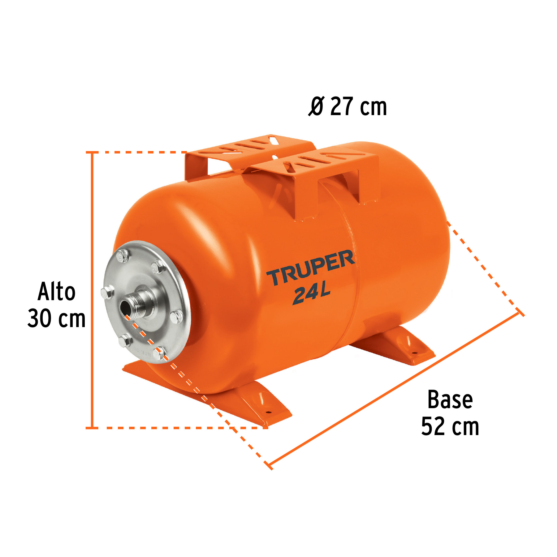 Tanque para bomba hidroneumática HIDR-1/2X24 - TAN-HIDR-1/2X24 / 13593