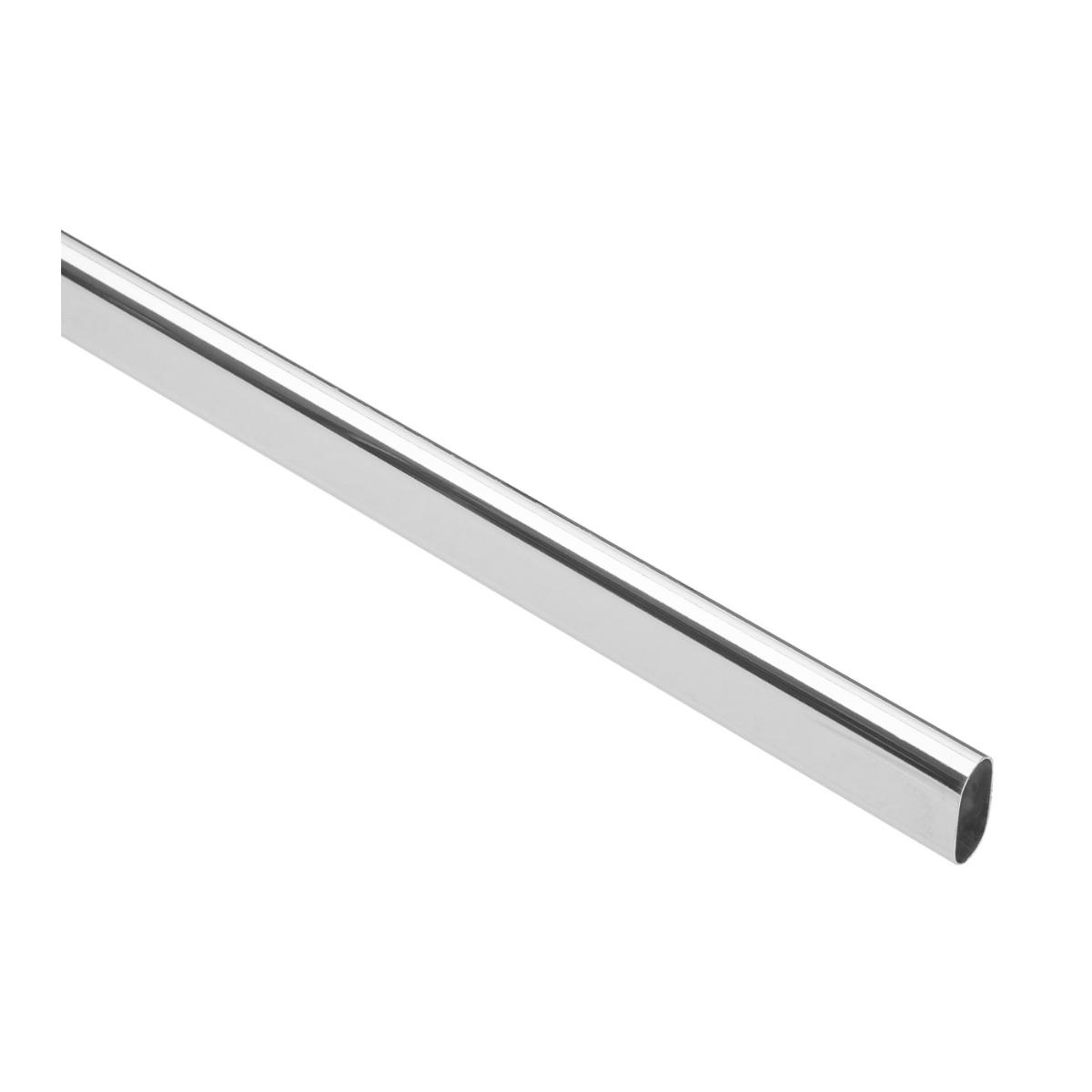 Tubo ovalado para clóset, 1.2 m, acero cromado, HERMEX - TO-512 / 45899