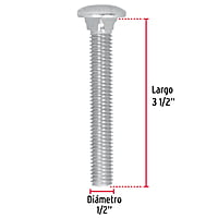 Bolsa con 20 tornillos 1/2' x 3-1/2' tipo coche - TORC-1/2X3-1/2 / 44751