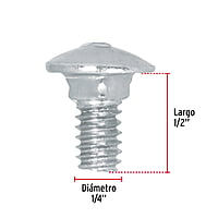 Bolsa con 150 tornillos 1/4' x 1/2' tipo coche - TORC-1/4X1/2 / 44710