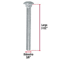 Bolsa con 30 tornillos 3/8' x 3-1/2' tipo coche - TORC-3/8X3-1/2 / 44735