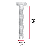 Bolsa con 80 tornillos 1/4' x 1-1/2' tipo máquina - TORM-1/4X1-1/2 / 44560