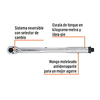 Torquímetro de trueno, dos lecturas, para dados cuadro 3/8' - TORQ-3/8 / 13567