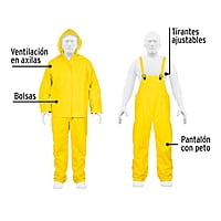 Conjunto impermeable, talla grande, PVC - TRA-PRO-L / 14419