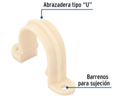 Abrazadera tipo 'U' CPVC 3/4' - CPVC-402 / 48918