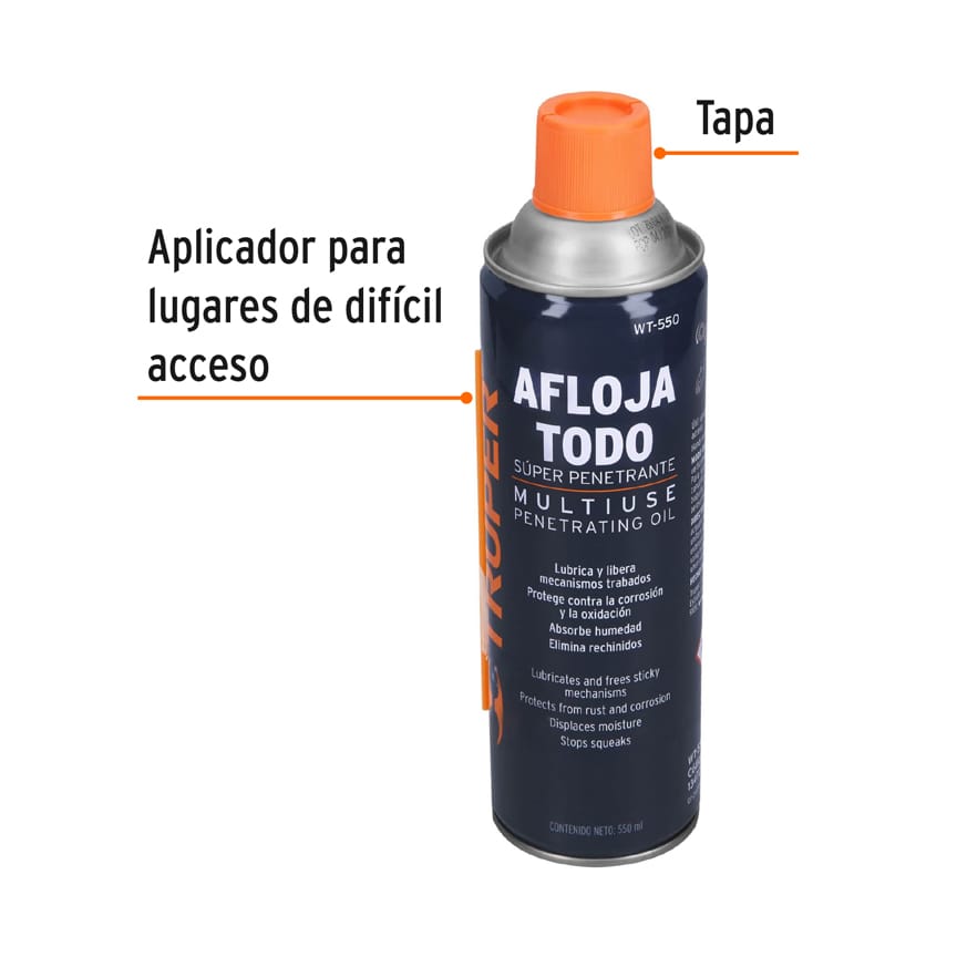 Aceite multiusos en aerosol, 550ml (19oz) - WT-550 / 13472