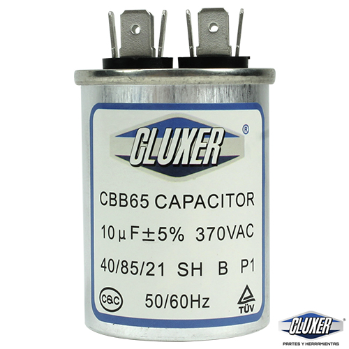 Capacitor de Trabajo, 10Mf, 370VAC +-5%, 50/60Hz, Cluxer - CXC37010