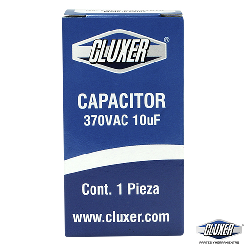 Capacitor de Trabajo, 10Mf, 370VAC +-5%, 50/60Hz, Cluxer - CXC37010