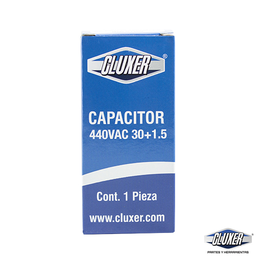 Capacitor De Trabajo, 30/1.5Mf, 440Vac  -5%, 50/60Hz / Cluxer - CXC4403015