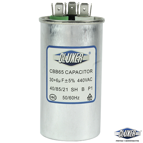 Capacitor De Trabajo, 30/6Mf, 440V  -5%, 50/60Hz / Cluxer - CXC440306