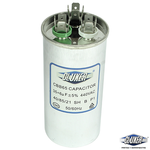 Capacitor Detrabajo, 35/6Mf, 440Vac  -5%, 50/60Hz / Cluxer - CXC440356