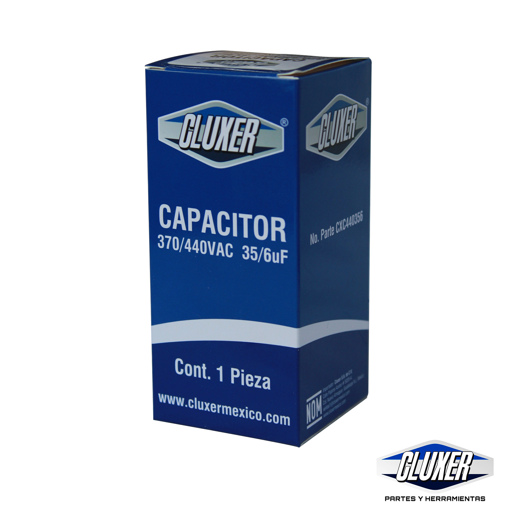 Capacitor Detrabajo, 35/6Mf, 440Vac  -5%, 50/60Hz / Cluxer - CXC440356