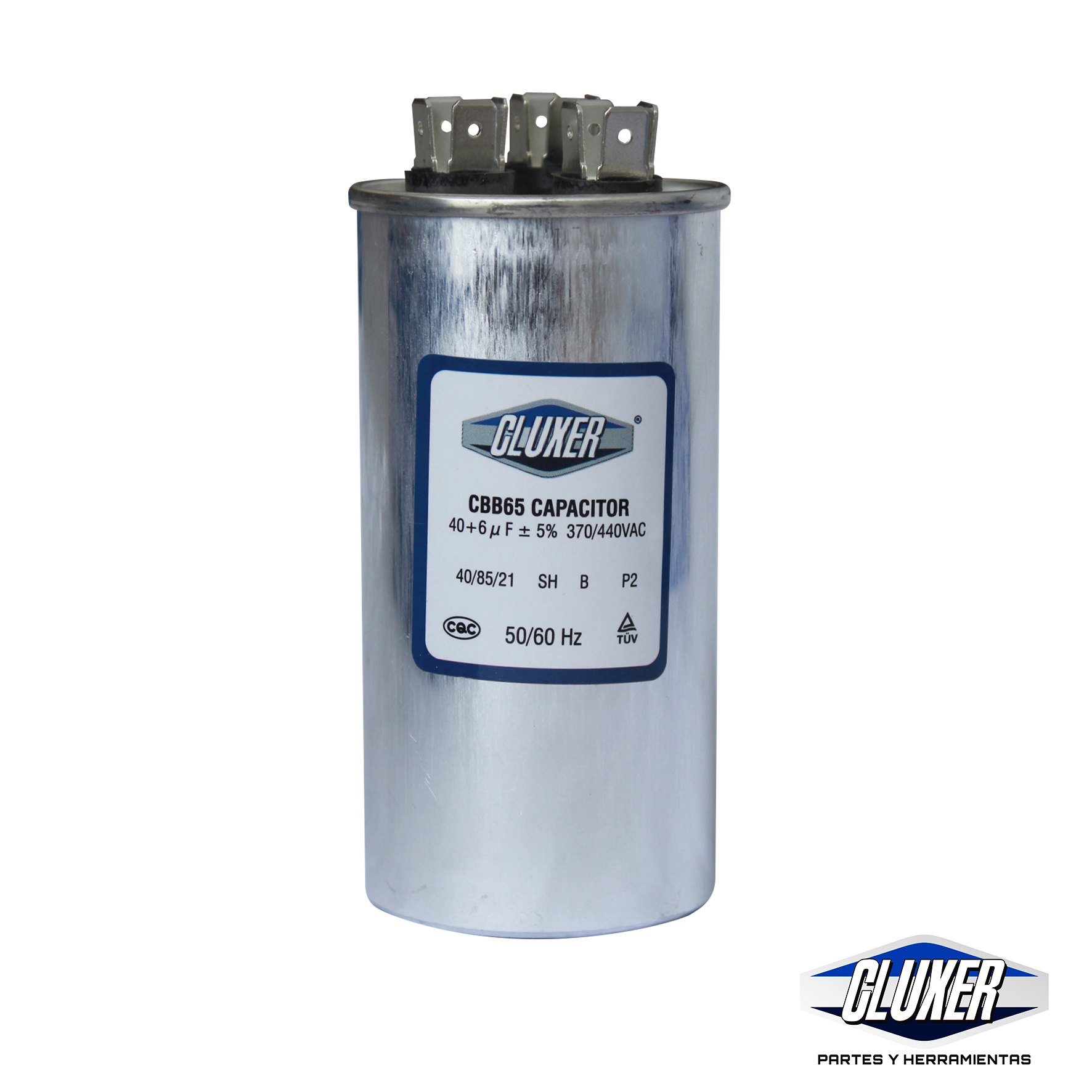 Capacitor De Trabajo, 40/6Mf, 440Vac  -5%, 50/60Hz / Cluxer - CXC440406