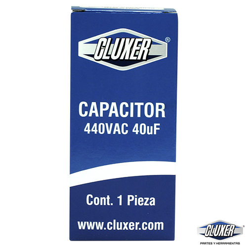 Capacitor De Trabajo, 40Mf, 440Vac +-5%, 50/60Hz / Cluxer - CXC44040