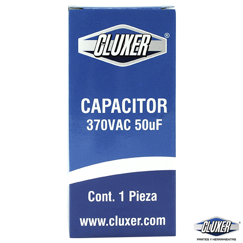 Capacitor de Trabajo, 50Mf, 370VAC +-5, 50/60Hz, Cluxer CXC37050