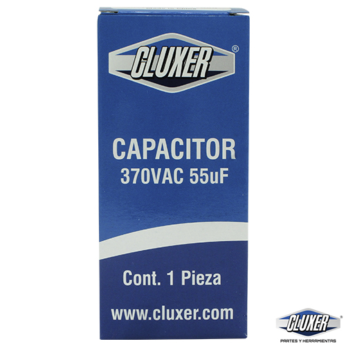 Capacitor De Trabajo, 55Mf, 370Vac +-5%, 50/60Hz, Cluxer - Cxc37055