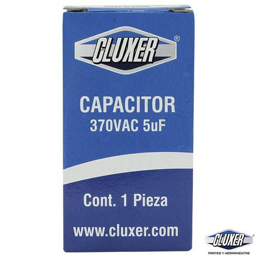 Capacitor de Trabajo, 5Mf, 370VAC +-5%, 50/60Hz, Cluxer CXC3705