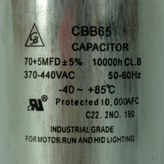 Capacitor Dual 70 5 Mfd 440 Vac - Cd-R70D