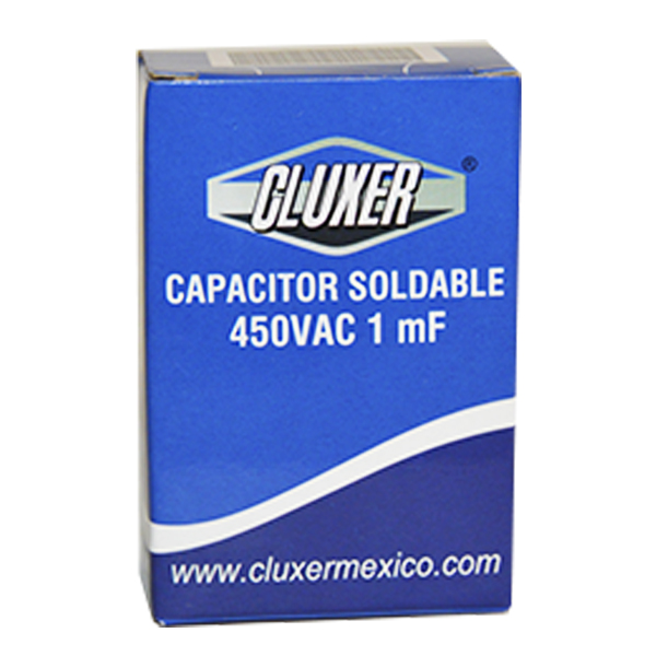 Capacitor  1Mf 450 Vac Soldable Para Motor Electronica / Cluxer - CXCSOL4401