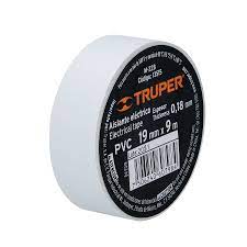 Cinta de aislar de 9 m x 19 mm, blanca, Truper - M-22B / 13515Cinta-de-aislar-de-9-m-x-19-mm--blanca--Truper-M-22B-13515