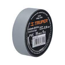 Cinta de aislar de 9 m x 19 mm, gris, Truper - M-22G / 13516