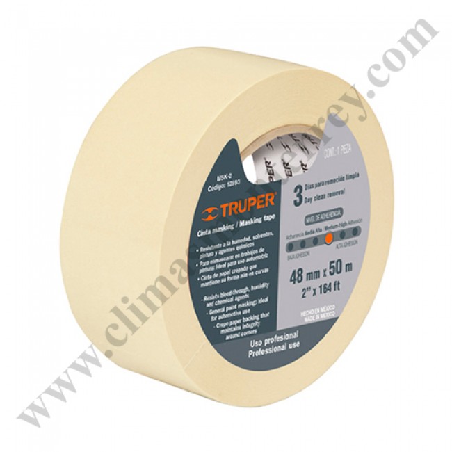 Cinta masking tape, 1/2' x 50 m - MSK-1/2 / 12589