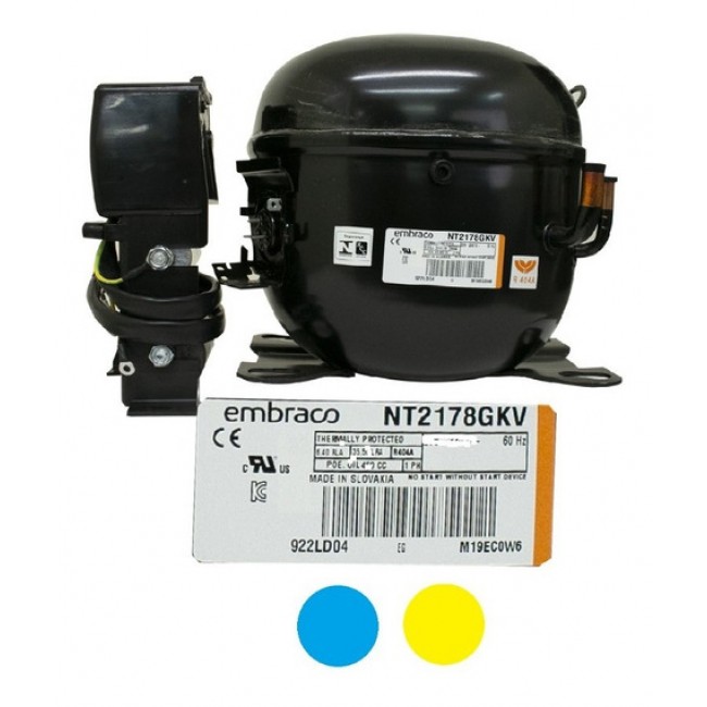 Compresor Reciprocante, Embraco, 115V, R404A temperatura baja 1 hp - NT2178GKV