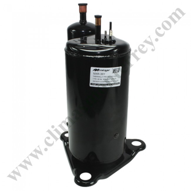 Compresor Rotativo Para MiniSplit Mirage 2Ton, 220V, BTUs 24,820, R22 QXR-36Y 6BT1 - MXR-36Y