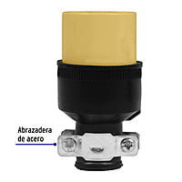 Contacto industrial, plástico, 2 polos, 3 hilos, 15A, 127V - COR-A / 46120