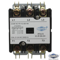 Contactor 3 Polos, 20 Amps, Bobina 21-24Vac, 50/60Hz, Cluxer - Cxc3P20A24