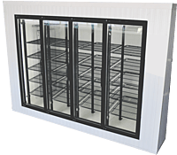 Set de 2 puertas REACH IN para FREEZER / COOLER 26"X75"