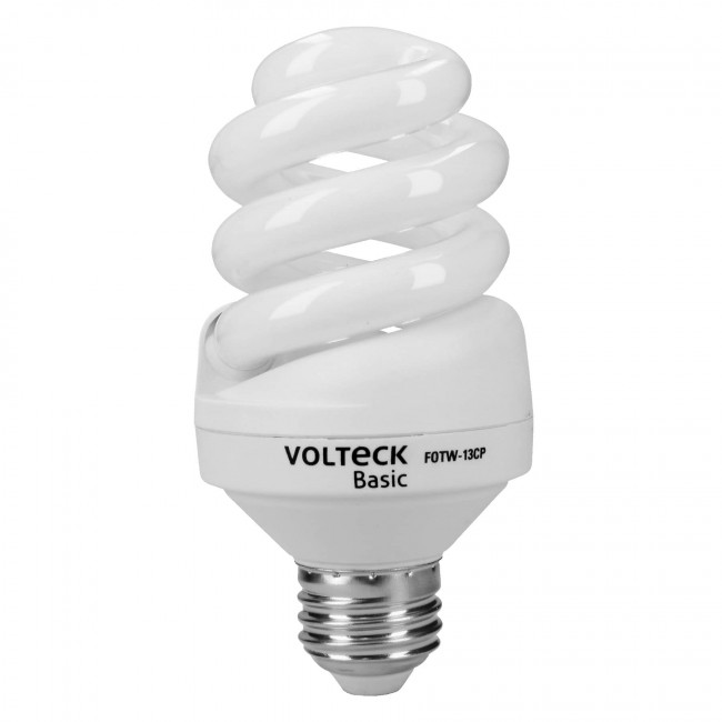 Lámpara 13 W, espiral, luz día, Volteck basic - FOTW-13CP / 26105