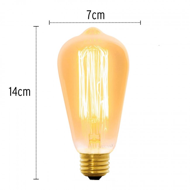 Lámpara incandescente vintage, 40W, Edison - FIV-40E / 47104