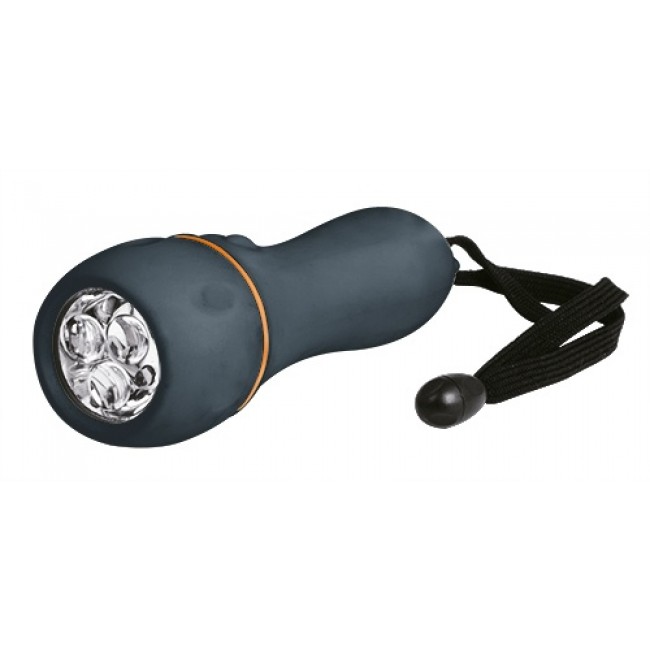 Linterna plástica de Led, luz abierta, 2 pilas AA, 45 Lm - LIPLA45-K / 10463