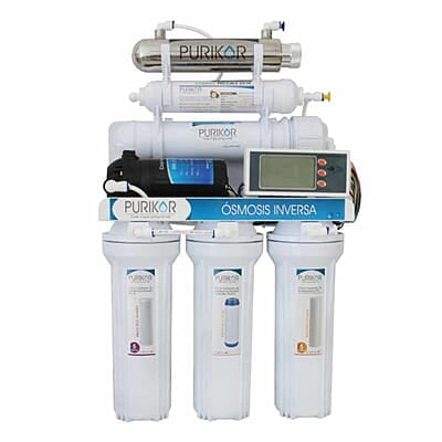 Filtro De Agua Osmosis Inversa, Tanque De Almacenamiento, Membrana De Ultrafiltracion, Lampara Uv Y Monitor De Temp. Y Tiempo De Vida - Pkro100-6Uvpm