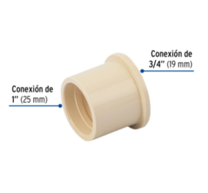 Reducción bushing de CPVC, 1' X 3/4' - CPVC-233 / 45064