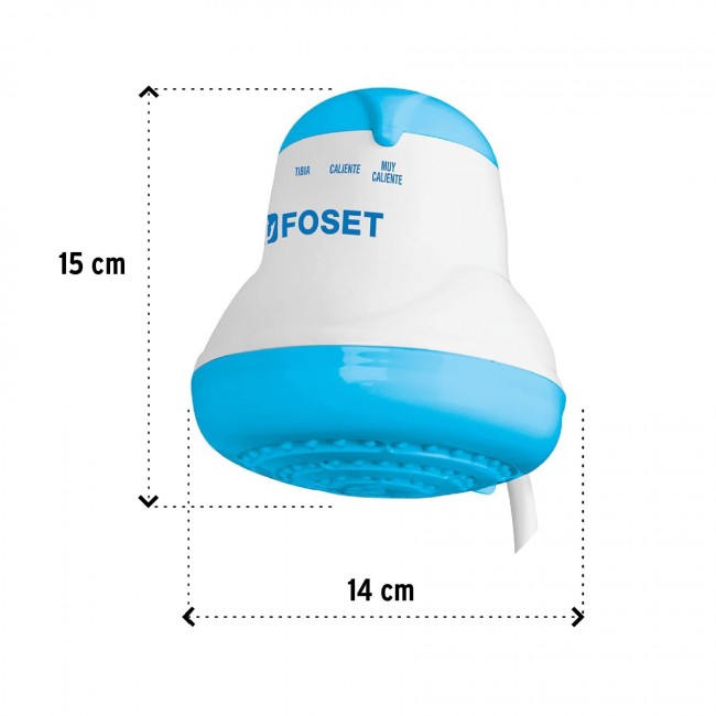 Regadera eléctrica, 4 temperaturas, azul - REGEL-4A / 45155