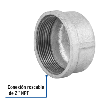 Tapón capa, acero galvanizado, 2' - CG-306 / 48788