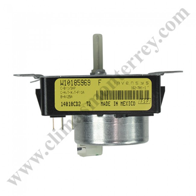 Timer De 4 Ciclos Para Secadora, 1/3Hp, 125/250V, 50/60Hz / 25A, 125/250V, 50/60Hz / 1A, 125/250V, 50/60Hz - W10185969