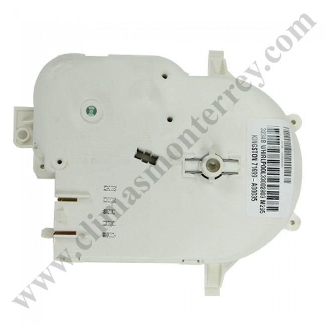 Timer Para Secadora, 1/2 Hp, 15/7.5A, 125/250Vac / 1/2Hp, 12/6A, 125/250Vac / 2/1A, 125/250Vac / 25A, 250Vac (Htr)Maytag - 33002803