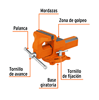 Tornillo de banco tipo Europeo, hierro nodular, 4' - TA-4-L / 100199