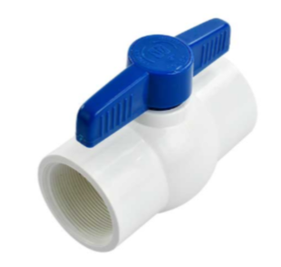 Válvula esfera de pvc, 1-1/2', roscable - PVC-ES-1-1/2R / 49154