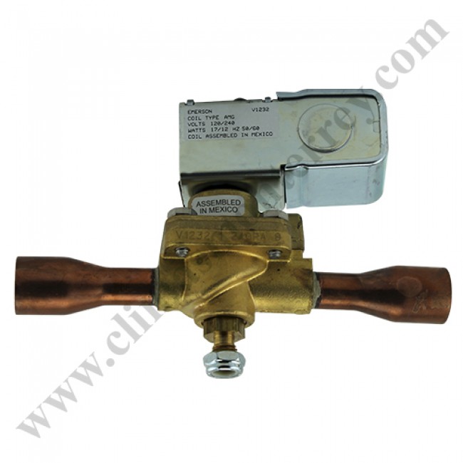 Valvula De Solenoide Emerson Serie 240Ra, Para 7/8, Conexion Soldable, Sin Operador Manual - 240Ra8T7T